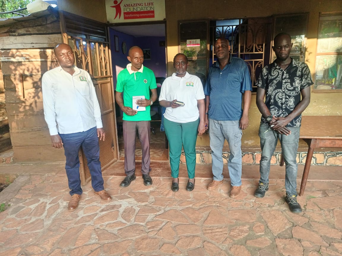 Kakira Local Donation committee team on a Due deligence at the ALF Offices